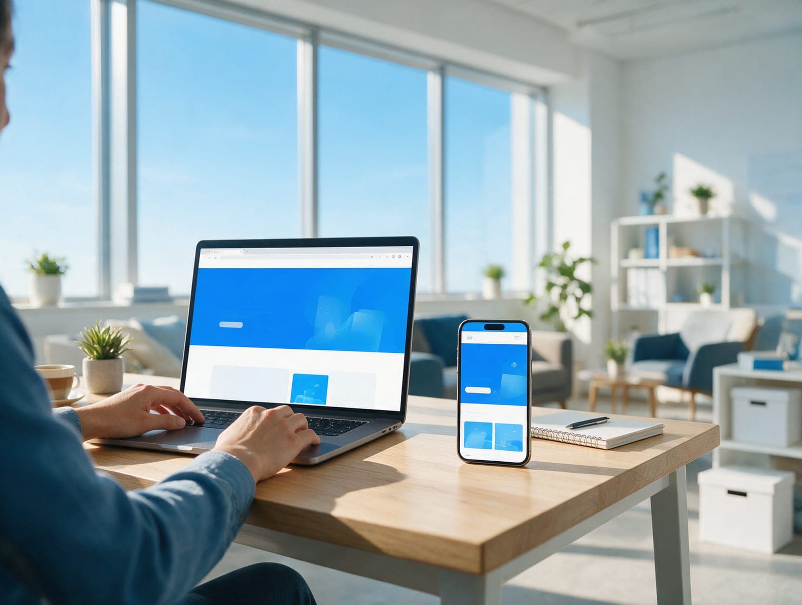 A business application in use