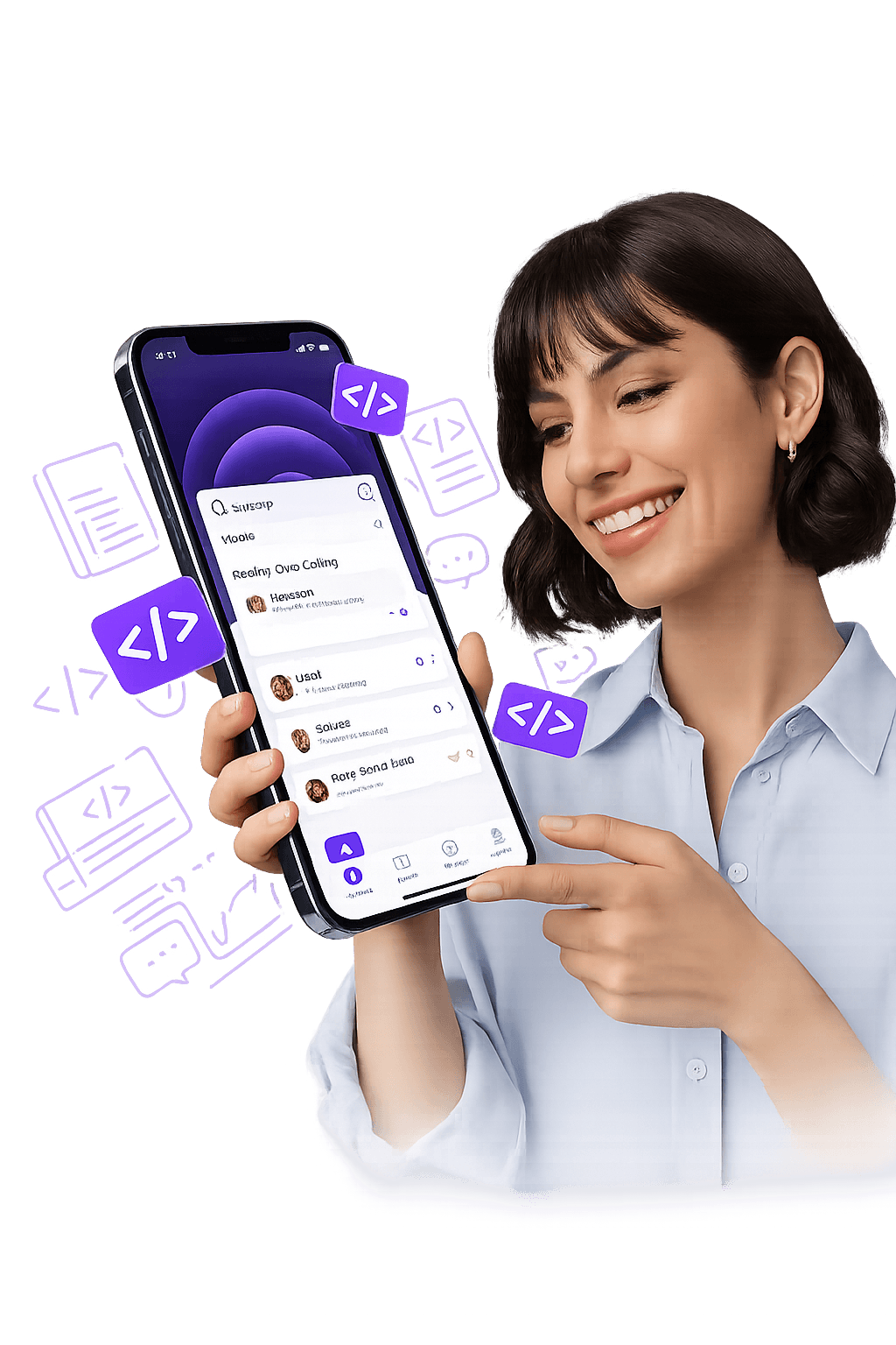 Mobile app UI UX interface