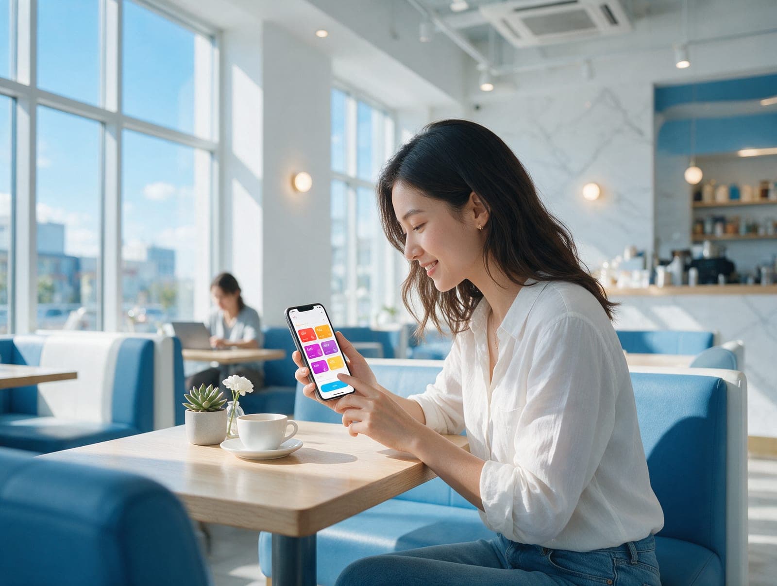 A business application in use